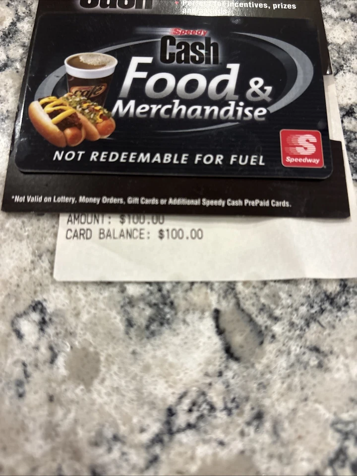 Tarjeta de regalo de comida y mercancía Speedway de $100 solamente Foto 2 de 2