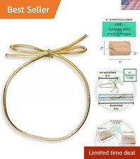 High-Quality Gold Stretch Loops for Small Gift Boxes - Pre-Tied Pack of 50