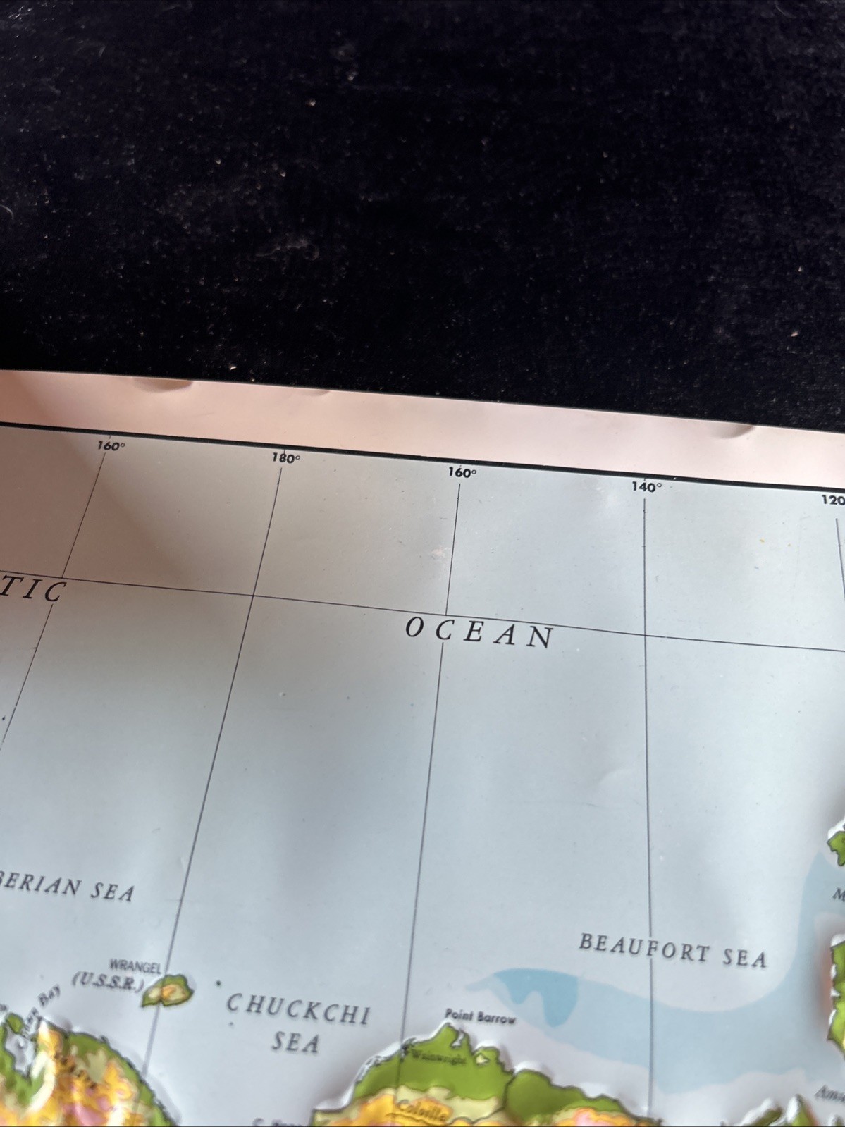 Vintage 3-D plastic relief map of “The World” U. S. Army Map 1963 20" x 27"