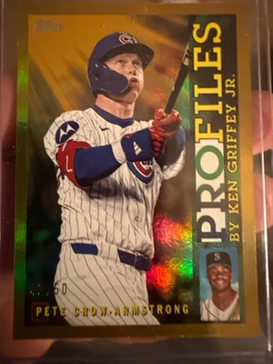Topps 2026 Series 1 Pete Crow-Armstrong Cubs Profiles Gold Foil 42/50 #TP-13