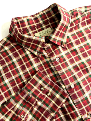 Cabela's Outfitters Series Men XL Tall Button Down Shirt Plaid Cotton Casual