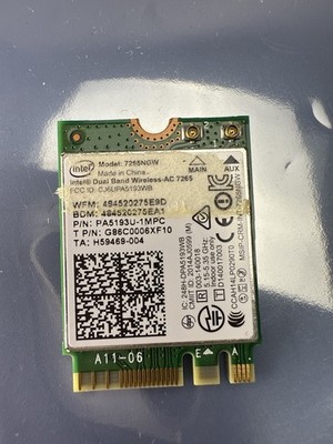 Intel Dual Band Wireless-AC 7265 NGW WiFi Bluetooth Card 802.11ac OEM