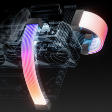 ARGB PSU Cables Cover Kit, Aurora Addressable RGB Power Extension Cable Cover Ki