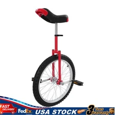 20" Unicycle Adjustable Seat One-Wheel Bike Outdoor Sports Training Cycling