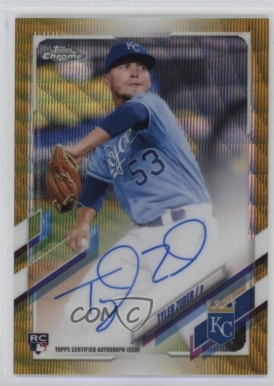 2021 Topps Chrome Rookie Gold Wave Refractor 31/50 Tyler Zuber Auto RC 0m0