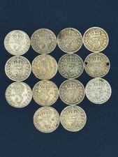Pre 1920 Silver Threepence’s x14 Coins Mixed Years