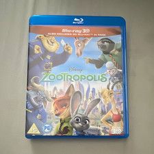 Disney Zootropolis Blu-ray 3D + Blu-ray 2-Disc Set PG Blu-ray Case