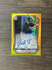 2026 Bowman Jude Warwick 1st Auto #CPA-JW Tigers Yellow Refractor /75 Chrome