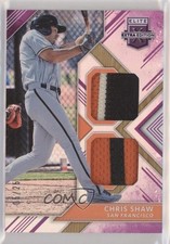 2018 Panini Elite Extra Edition Dual Materials Purple 5/25 Chris Shaw #DM-CS hg6