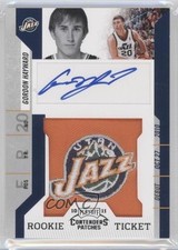2010-11 Playoff Contenders Patches Rookie Ticket Gordon Hayward #109 Auto 0c3