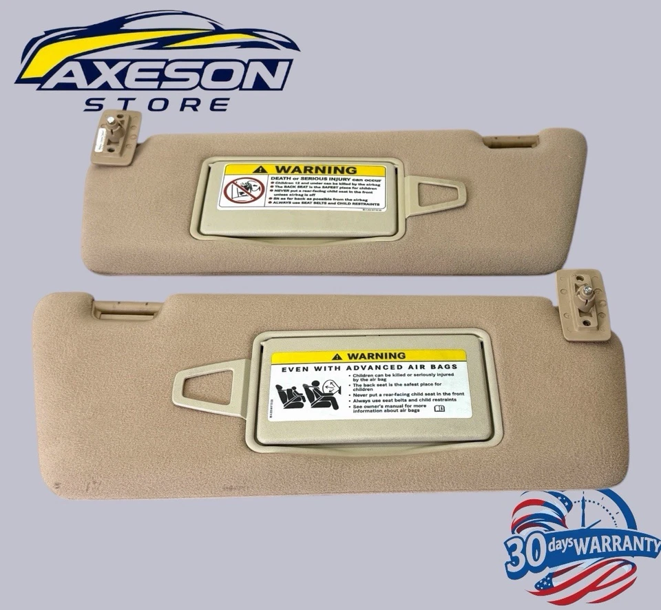 SUN VISOR SET BIEGE COLOR 2000 2001 2002 Mercedes-Benz W210  E320 E430 E55 AMG - Image 4 of 4