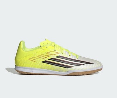 Adidas F50 CLUB Indoor Soccer Shoes Yellow / Core Black JR9049 Men's Size 8