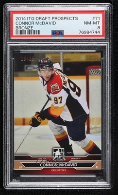 2014 ITG Draft Prospects Bronze 18/25 Connor McDavid #71 PSA 8 05bx