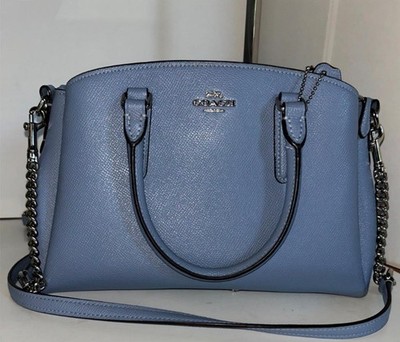 Coach Sage Chain Carryall Leather Satchel Tote Crossbody Purse EUC F28976