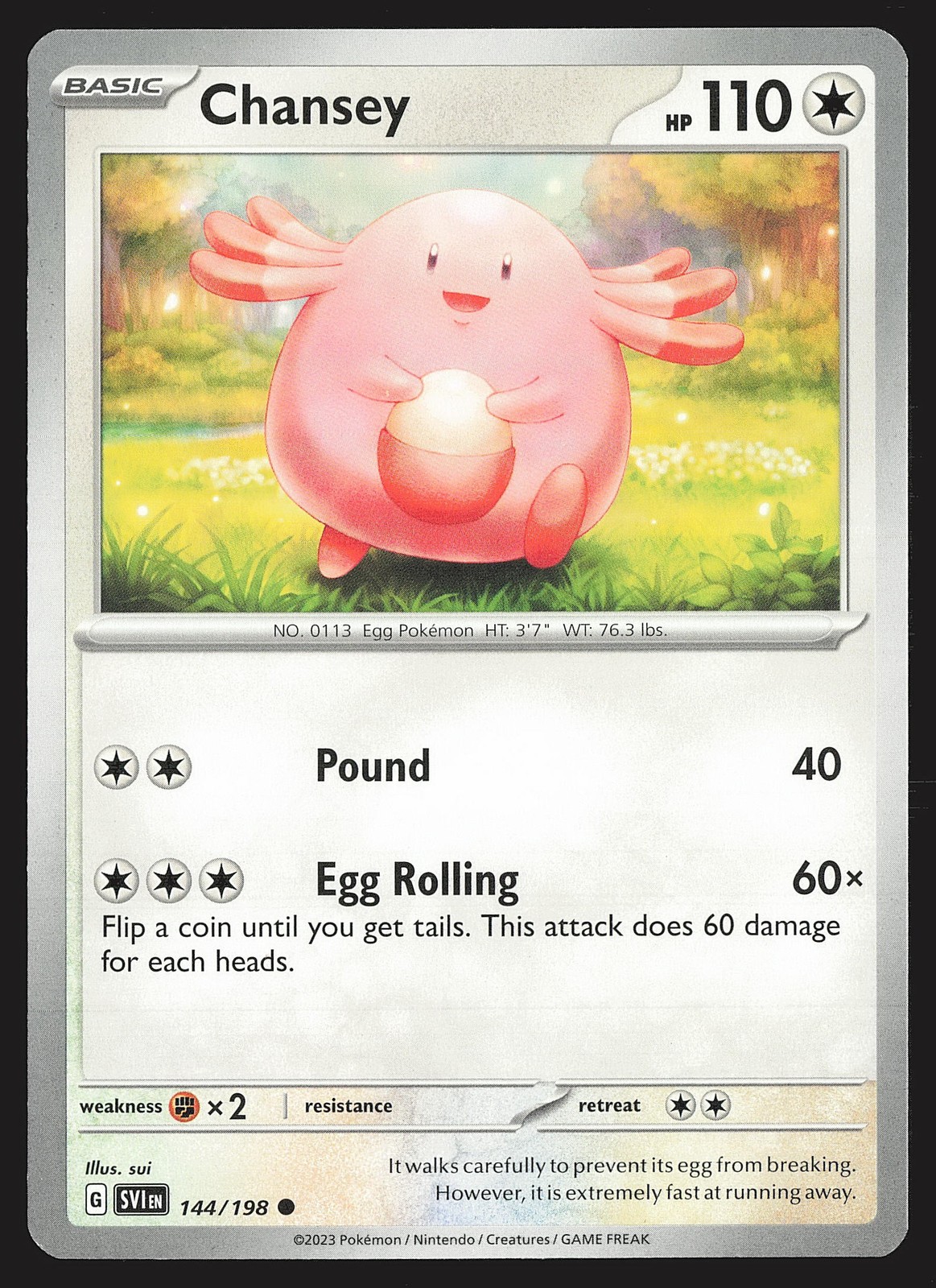 SV01: Scarlet & Violet Base Set Chansey #144/198 Common Pokemon Card