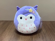Squishmallows 8  Holly Purple Owl Flowers Plush New NWT Spring