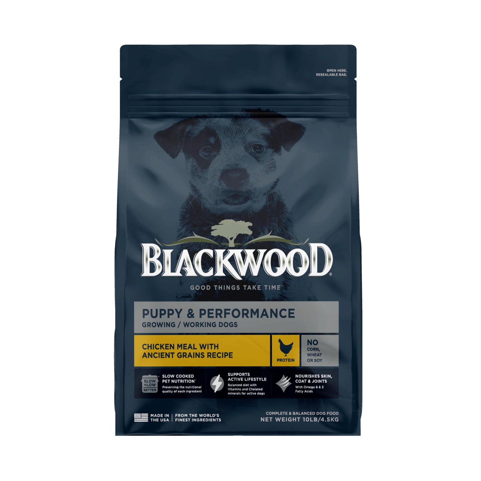 Puppy & Performance Dry Dog Food, Chicken Meal with Ancient 