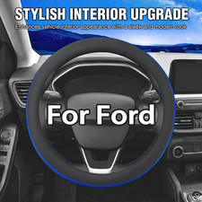 For Ford Maverick 2022-2026 Carbon Nappa Leather Steering Wheel Cover 15 Blue For Ford Maverick 2022-2026 Carbon Nappa Leather Steering Wheel Cover 15 Blue