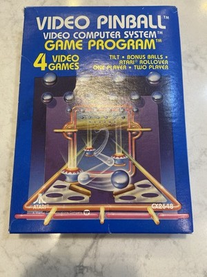 VIDEO PINBALL Vintage Atari 80s Video Game w/ Box Manual 1980 CIB CX2648