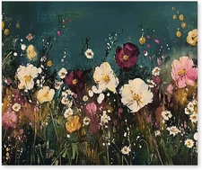 RLTXBUK Vintage Floral Diamond Art Kits, Rustic Cottagecore 10 X 11.8 Inches 