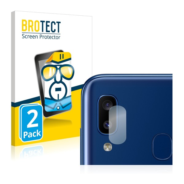 2X Samsung Galaxy A20E (Nur Kameraschutz) Displayschutzfolie Transparent-image