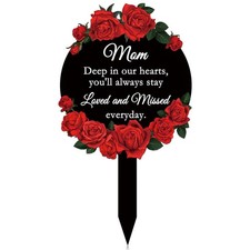 Cemetery Decorations for Grave Mom Grave Marker Stand Memorial Day Flowers New