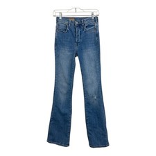 Anthropologie Pilcro High Waist Flared Button Fly Jeans Size 25 Light Wash