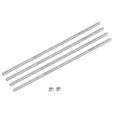 Fully Threaded Rod M5 x 300mm 0.8mm Pitch 304 Stainless Steel Right Hands 4pcs