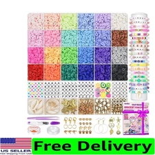 Vibrant 6000 Clay Beads Craft Kit for Kids - Jewelry Making Essentials Included
