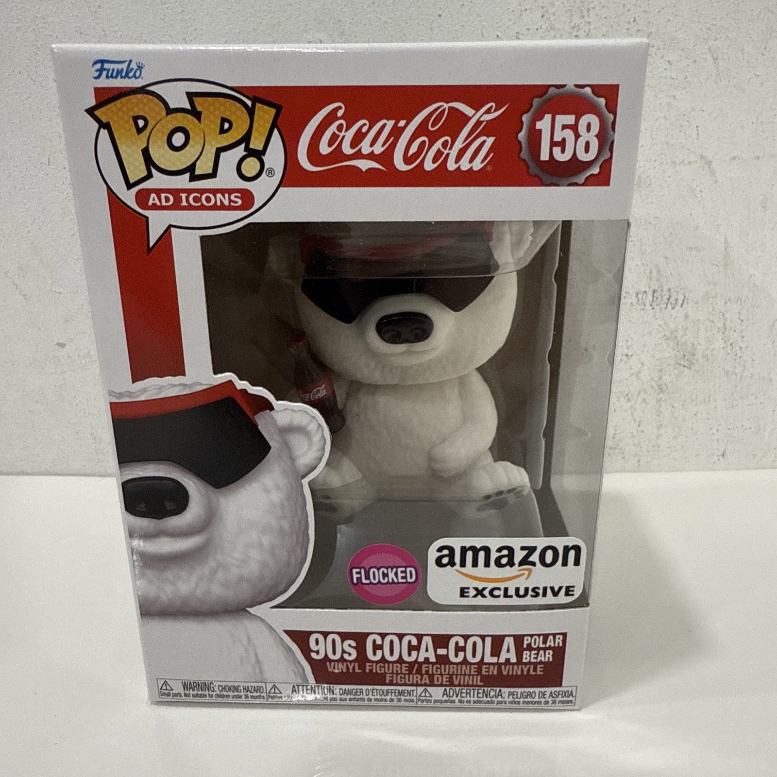 Funko Pop! AD Icons Coca Cola 90s Polar Bear Flocked #158 Am