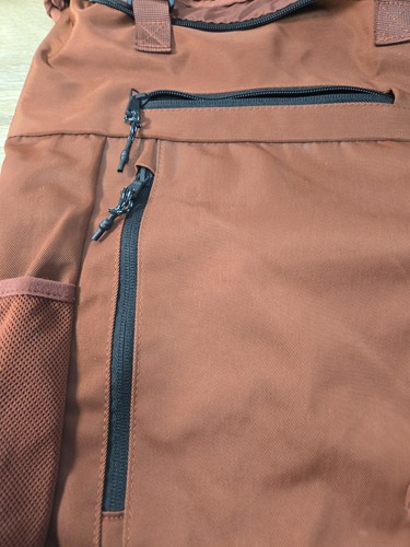 Fabletics Roll Top The Only Backpack Rust Burnt Orange Nylon| Gym Travel Bag - 第 3/10 張圖片