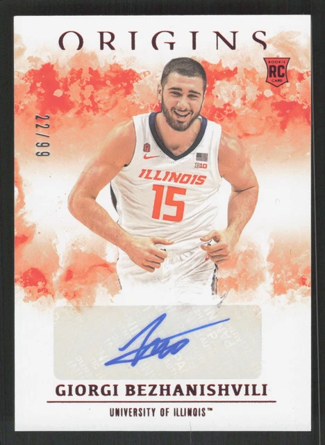2021 Chronicles Draft Picks Giorgi Bezhanishvili Origins Rookie AUTO Red /99