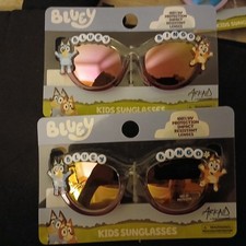 HARD TO FIND LOT 2 PAIRS of Arkaid BLUEY  BINGO NAMES SPELLED OUT SUNGLASSES