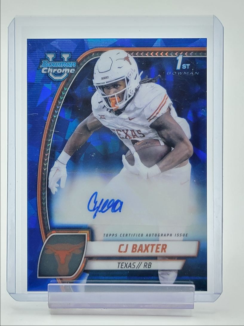 CJ BAXTER 2024 BOWMAN CHROME UNIVERSITY 1ST SAPPHIRE AUTO Q1691