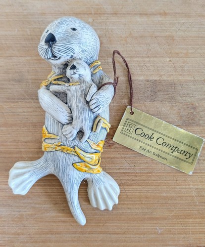 Cook Company Vintage Sea Otter w/ Baby Figurine Signed G.H. Cook # FM7 ...