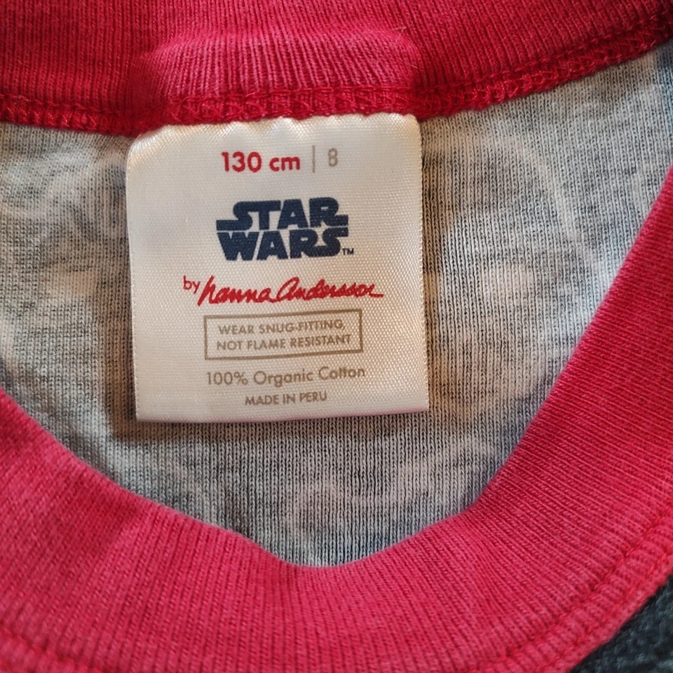 Juego de pijama Hanna Andersson Star Wars Darth Vader negro rojo estampado integral 8 130 cm Foto 2 de 4