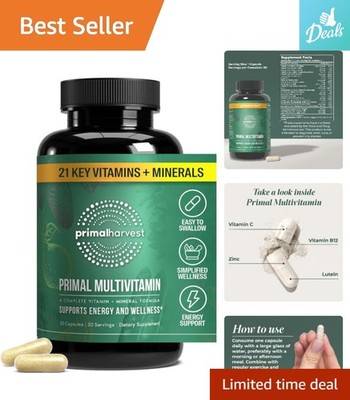 Comprehensive Daily Multi-Vitamin with 21 Vitamins & Minerals - Gluten Free