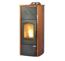 LAMINOX IDVO30IP-C CUOIO ZARA OMNIA IDRO PLUS STUFA A PELLET IDROVENTILATA 30 KW