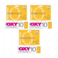 3 x Oxy 10 Acne Treatment Lotion 25g - 10 Benzoyl Peroxide for Stubborn Acne