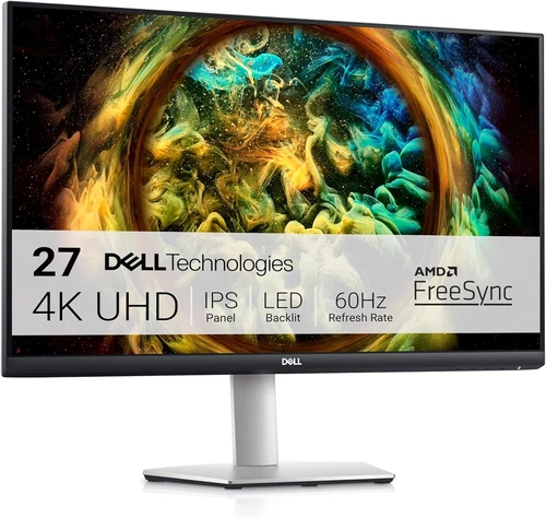Dell S2721QS 27" Monitor 4K UHD (3840 x 2160) IPS AMD FreeSync Speakers Silver