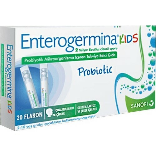 Enterogermina Bacillus Clausii Probiotic 2 Billion CFU5mL suspension 20 VIALS