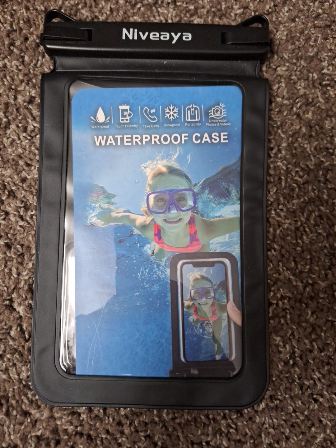 Niveaya Double Space Waterproof Phone Pouch - Medium 8.3