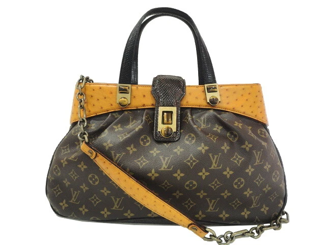 LOUIS VUITTON M95091 Oscar Monogram Waltz Hand Bag Rare Leather 