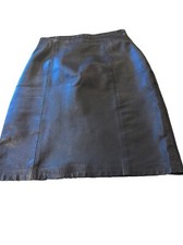 MARC 100 Leather Vintage Black Leather Skirt Sz 6 Excellent Condition