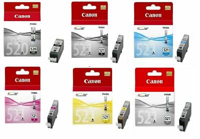 Canon PGI-520 BK/CLI-521 BCMY Original Tintenpatronen für Pixma MX860 iP4600 Set