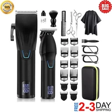 Professional Hair Clippers and Trimmer Kit for Men, Barber Clipper Set Cordless