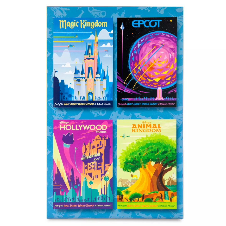 フロリダ　ディズニー　パズル500P×4 Walt Disney World Park Poster Puzzle Set of 4 500 Pieces