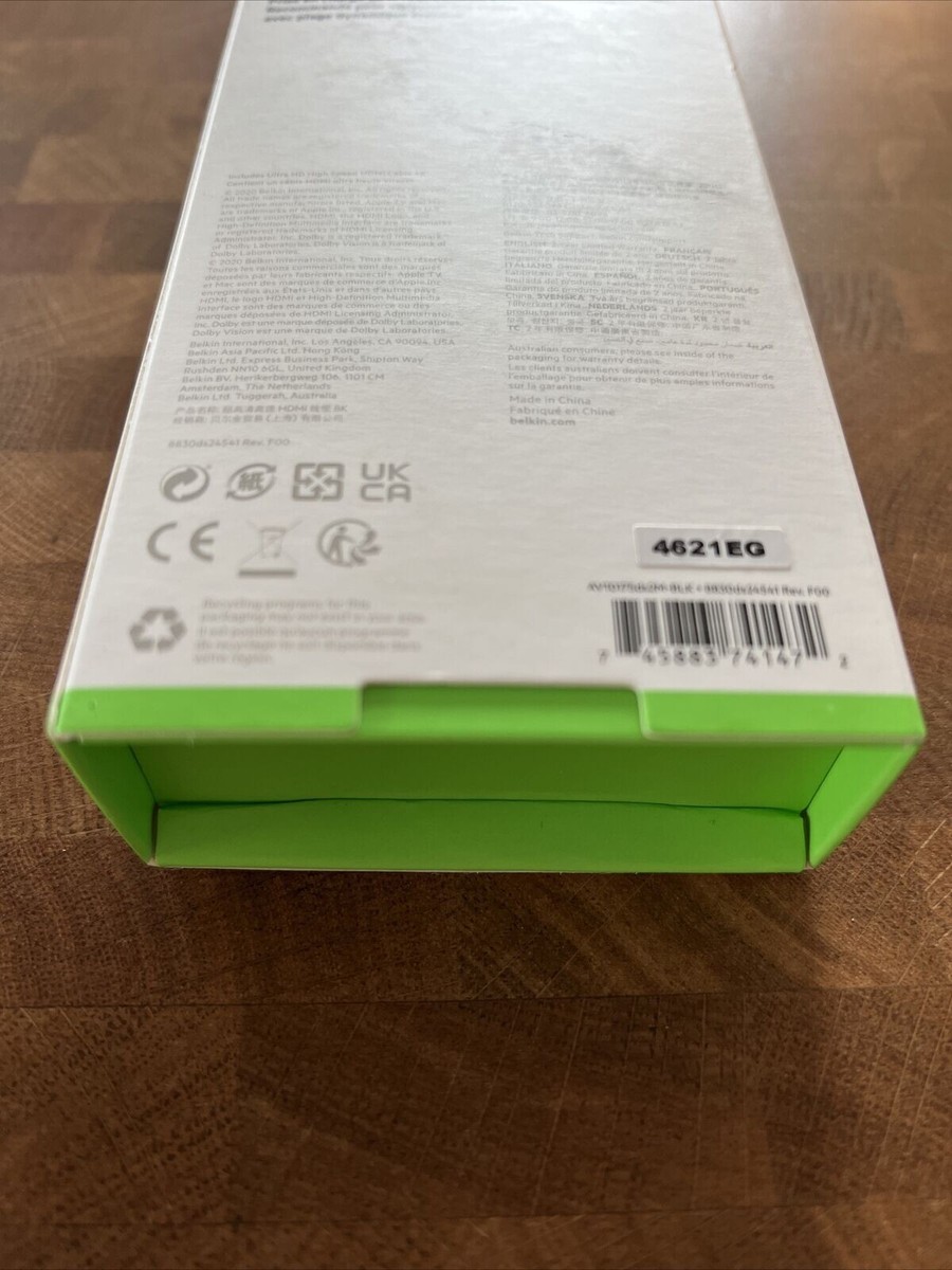 Belkin UltraHD High Speed 8K/4K HDMI Cable (2m) Apple, hdmi cable