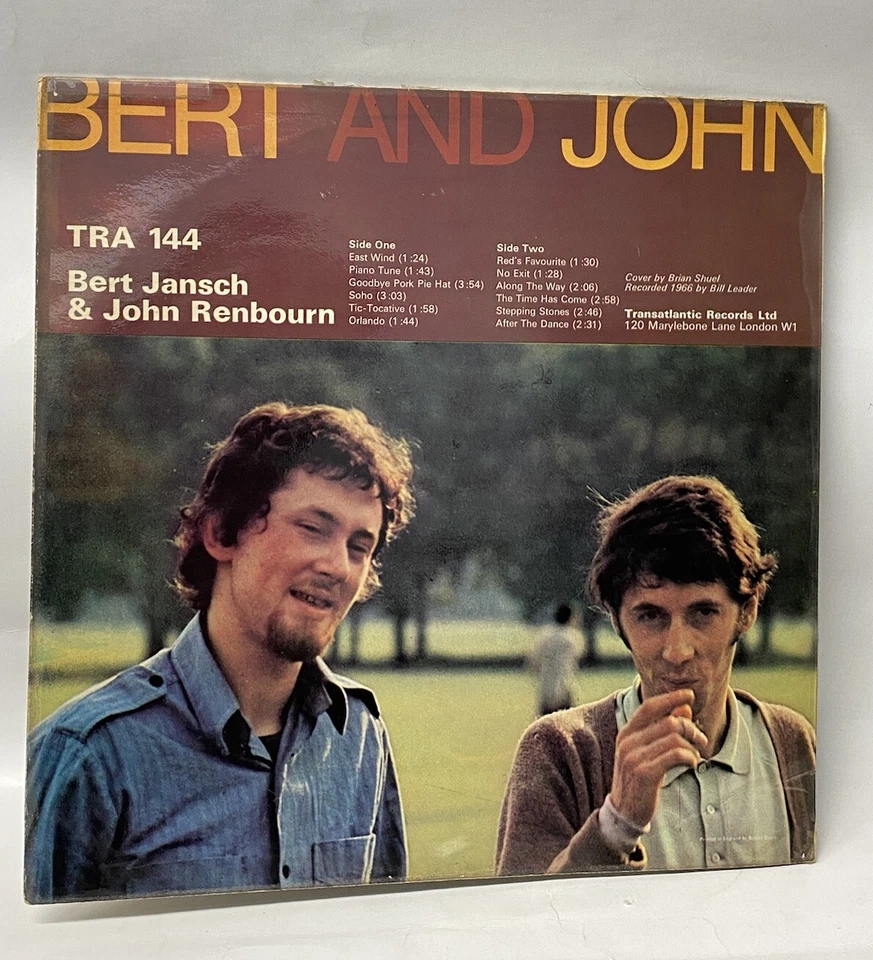 Bert Jansch & John Renbourn - Bert And John (LP, Vinyl) UK 1966 Very Good (Folk) - Image 2 of 4