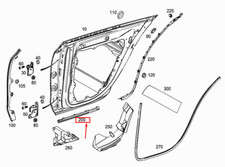 MERCEDES-BENZ CLS C257 Türdichtung hinten links unten A2577300901 MERCEDES-BENZ CLS C257 Türdichtung hinten links unten A2577300901
